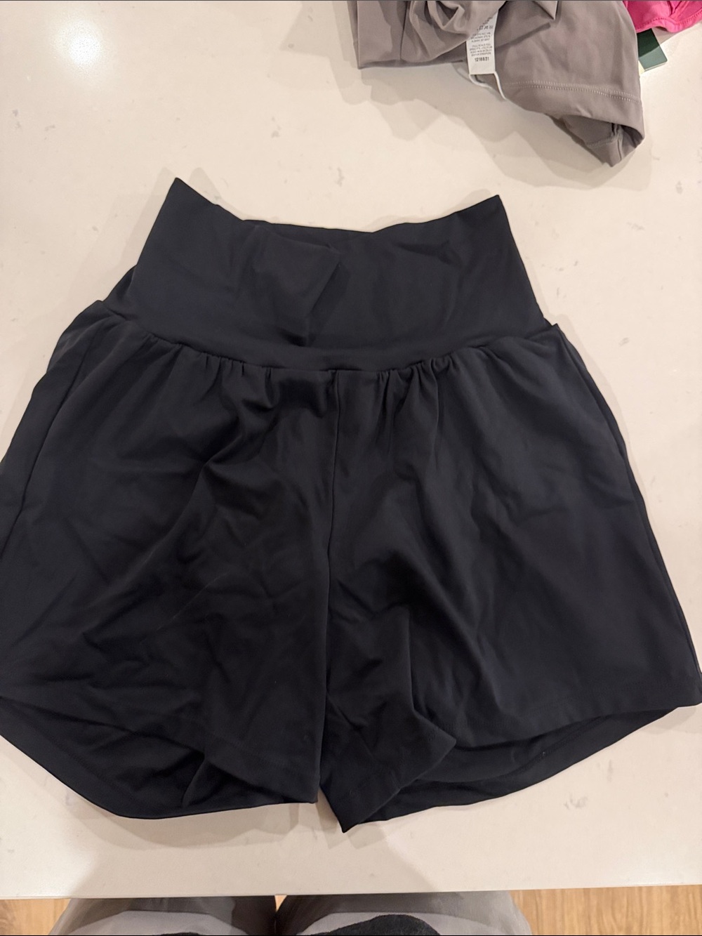 HALARA Black High-Waist Athletic Shorts